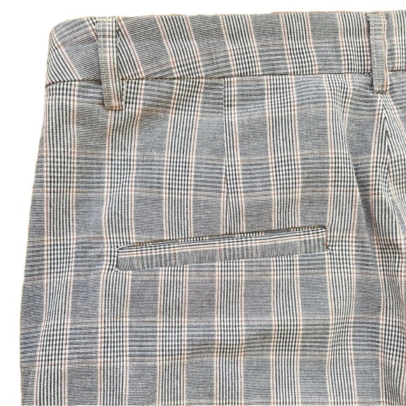 Mango Grey Plaid Pants, Cropped, Cuffed, Women’s Medium (Size 8) - Picture 5 of 7